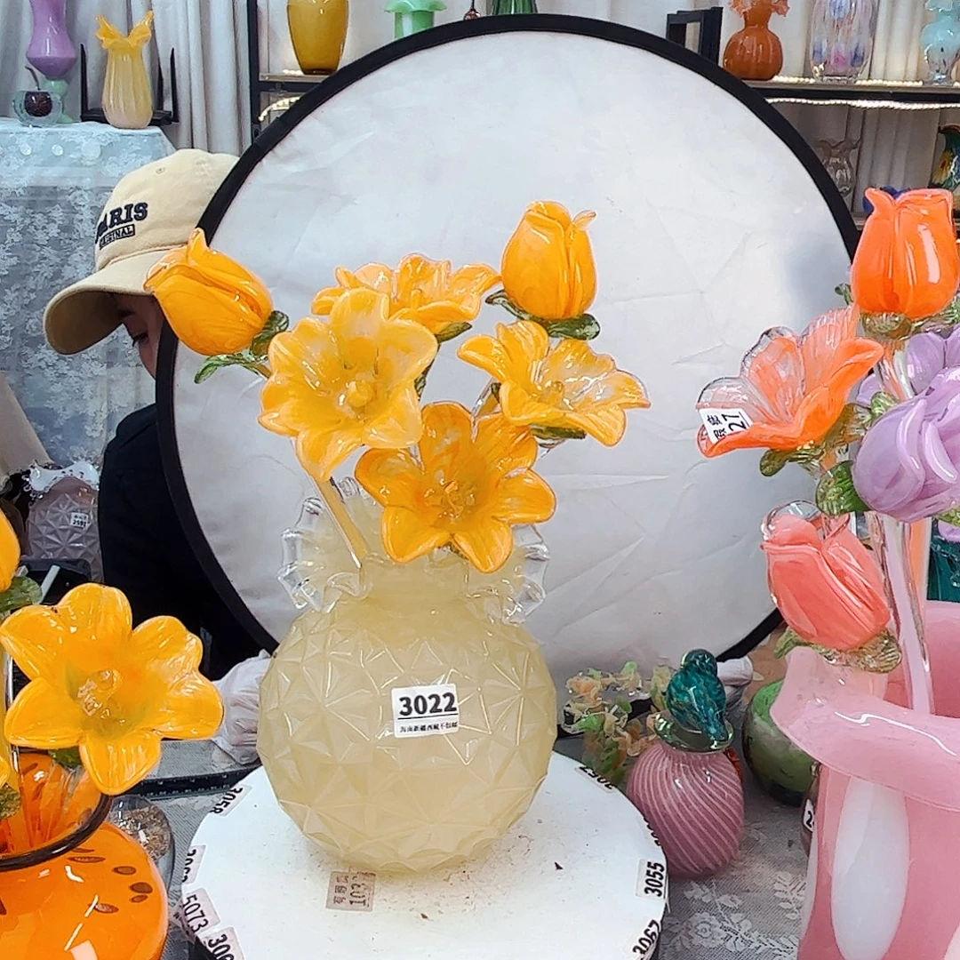 6花1瓶 福利家悦琉璃工艺品
