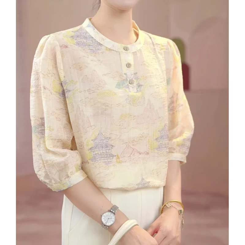 2025时尚百搭衬衣显瘦遮肉质感设计休闲品质质感衬衫减龄简约