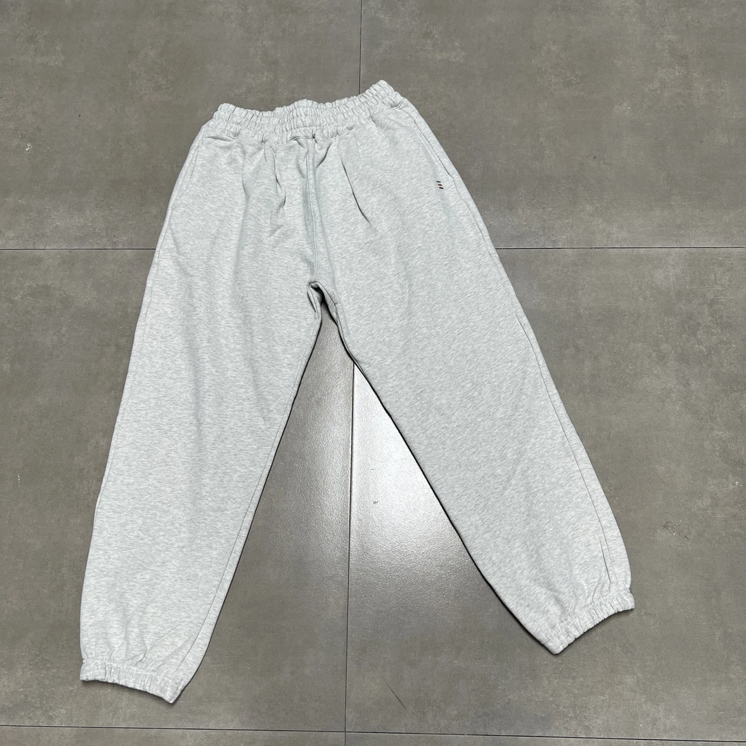 重磅480克水洗纯色宽松百搭运动加绒男卫裤休闲裤