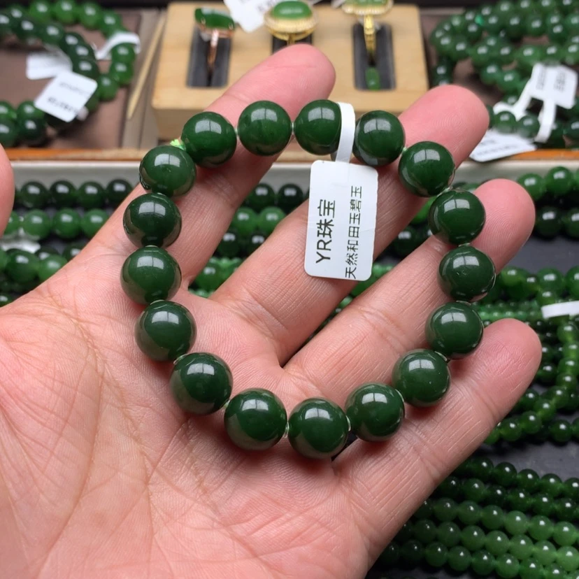 【闪购商品】未镶嵌手链和田玉（碧玉）12