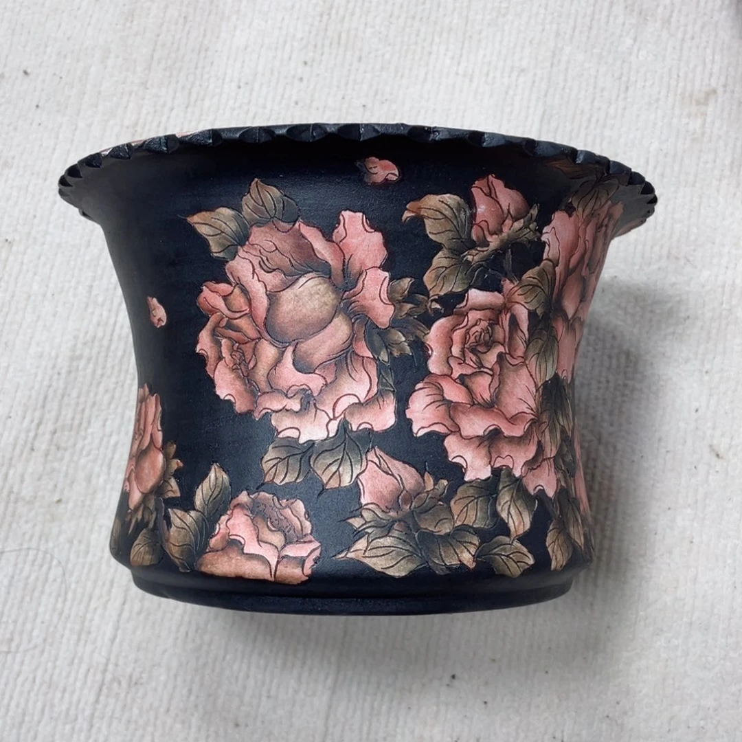 紫砂花盆晴****）陶瓷多肉花盆瑕疵