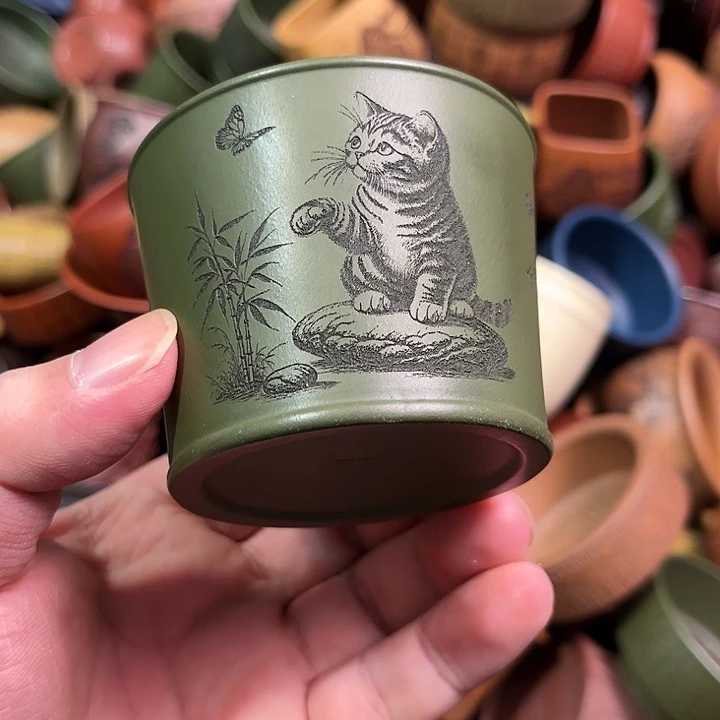 紫砂茶杯全手工紫砂主人杯