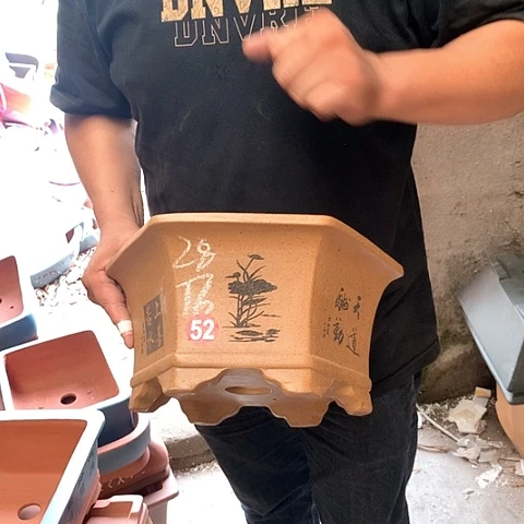 紫砂花盆手工制作