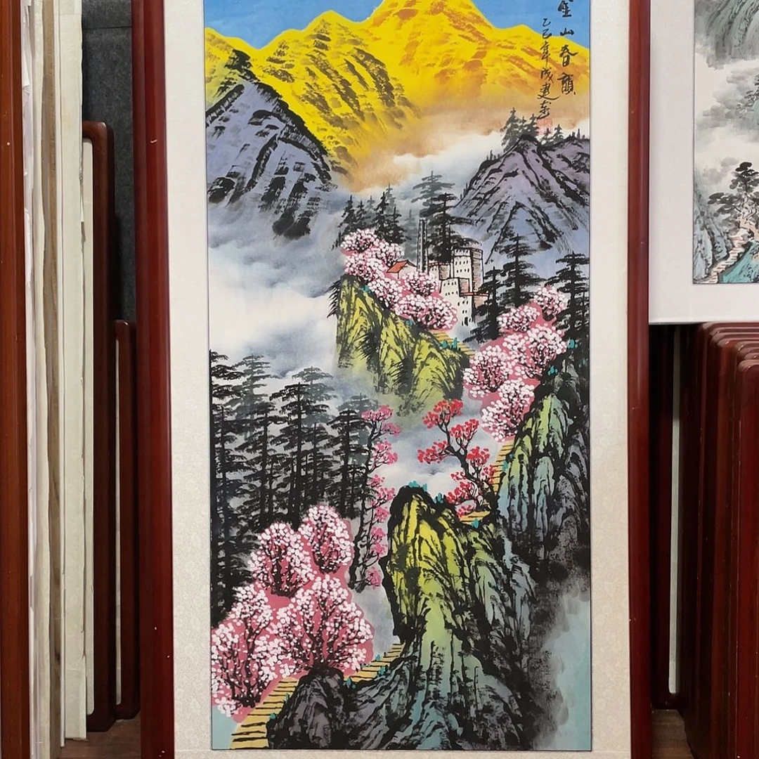 国画带框尺寸63*123厘米