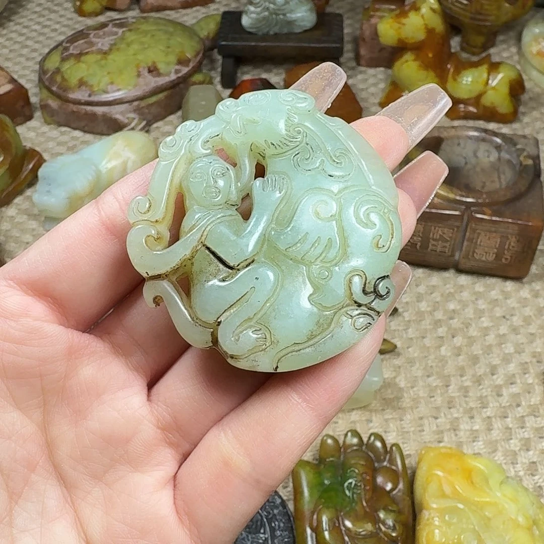 白玉菩提吊坠挂件