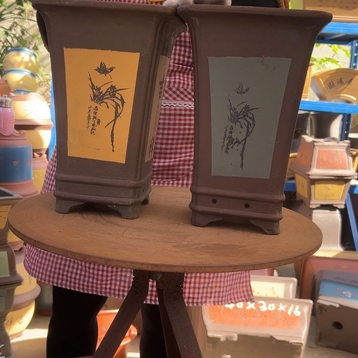 19绿四方+19黄四方花盆花盆花盆