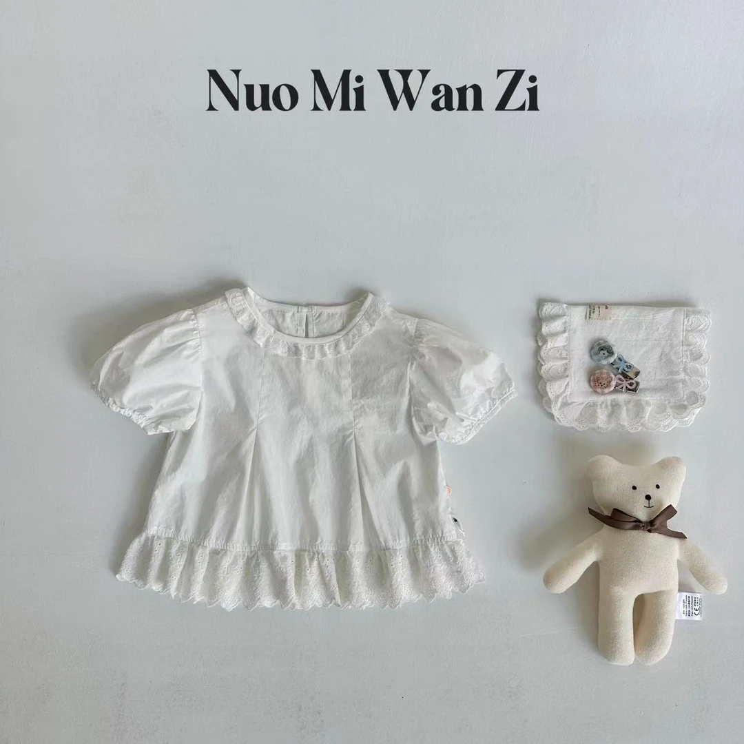 丸子十【留白空间】儿童韩系百搭甜美净版娃娃衫（夏款）WZJ-52206