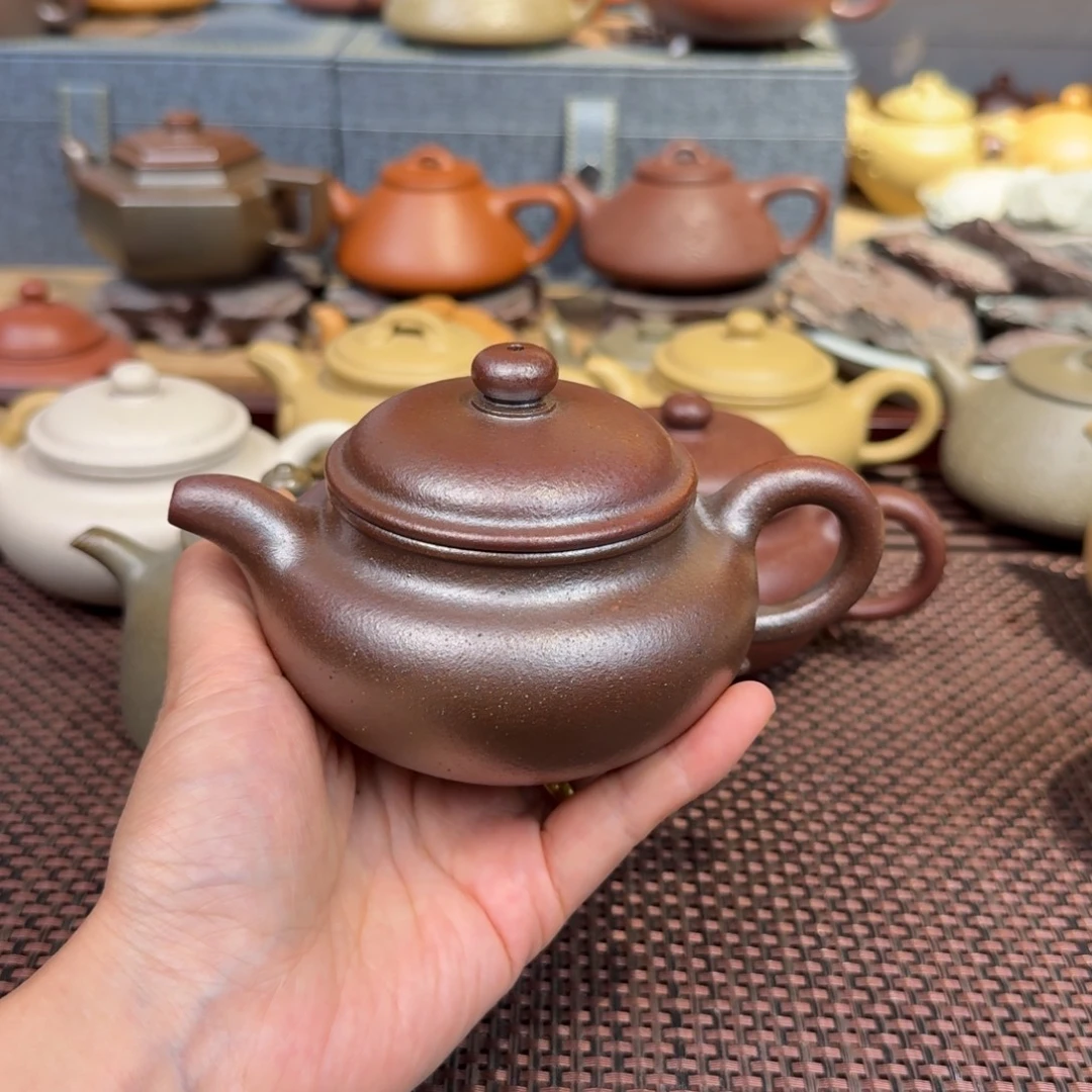 茶壶段泥全手桃花泥柴烧220毫升