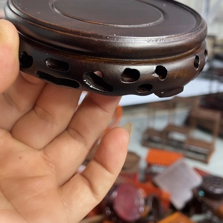 香榧木红木底座工艺品9公分