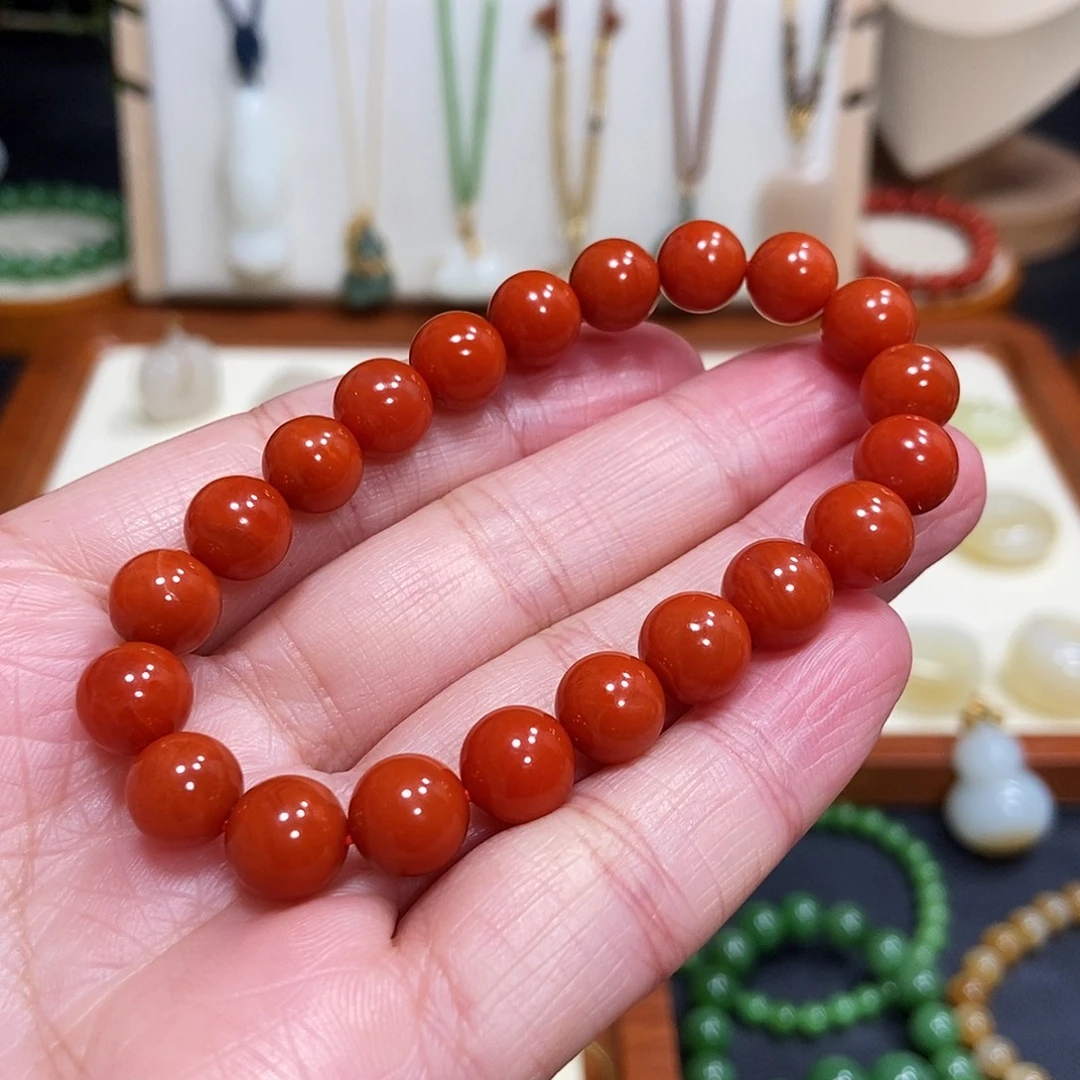 南红玛瑙未镶嵌手链