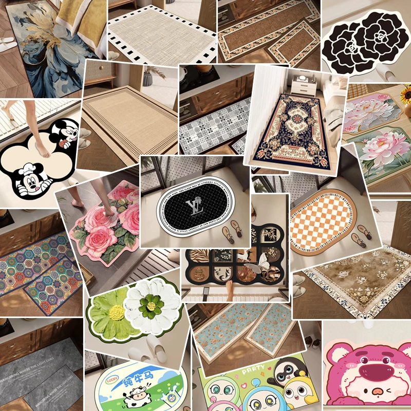 【W201-400编码】轻奢时尚家用防滑地垫吸水地垫长条速干