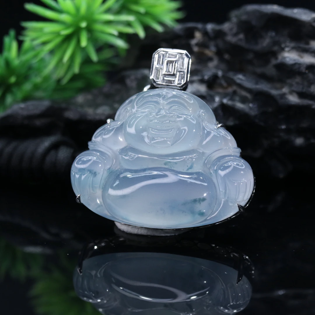 15天然缅甸翡翠A货18k佛公吊坠/701376/上海嘉禾拍卖