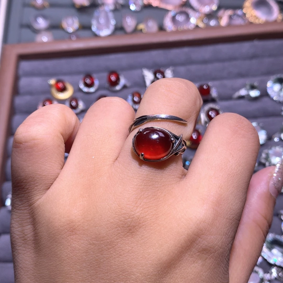 【闪购商品】银S925镶嵌戒指水晶暗****i戒指