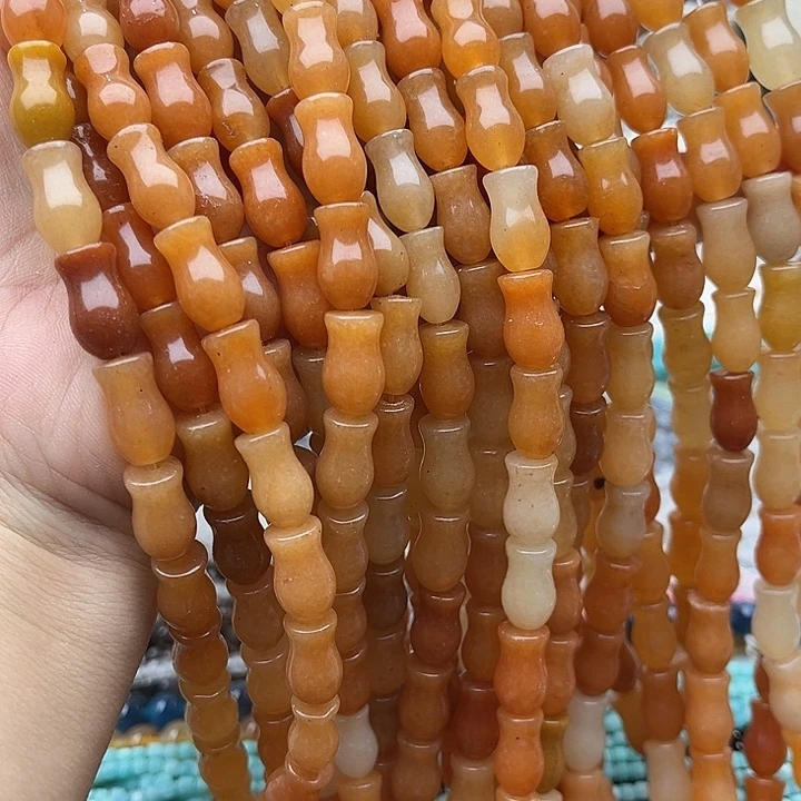 玛瑙/玉髓未镶嵌珠宝半成品一条8/13mm红东陵宝瓶