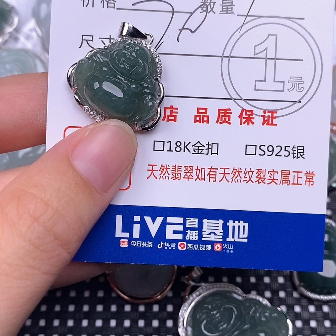 翡翠银S925镶嵌颈饰