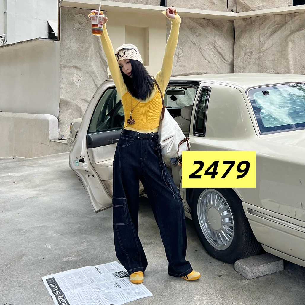 时尚休闲牛仔工装裤2479