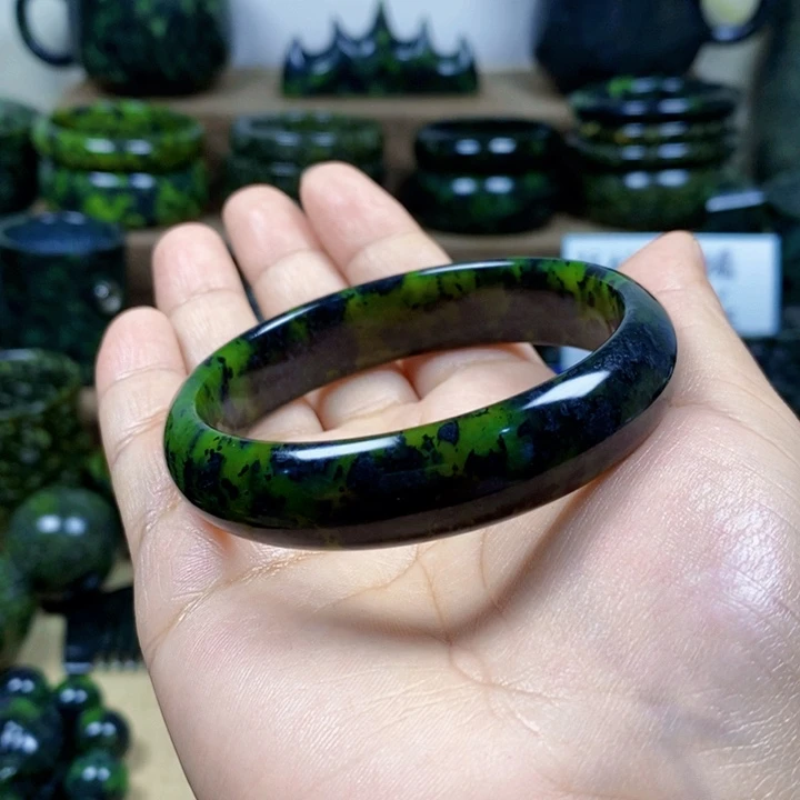 小***f蛇纹石玉未镶嵌手镯藏玉精品玉化手镯