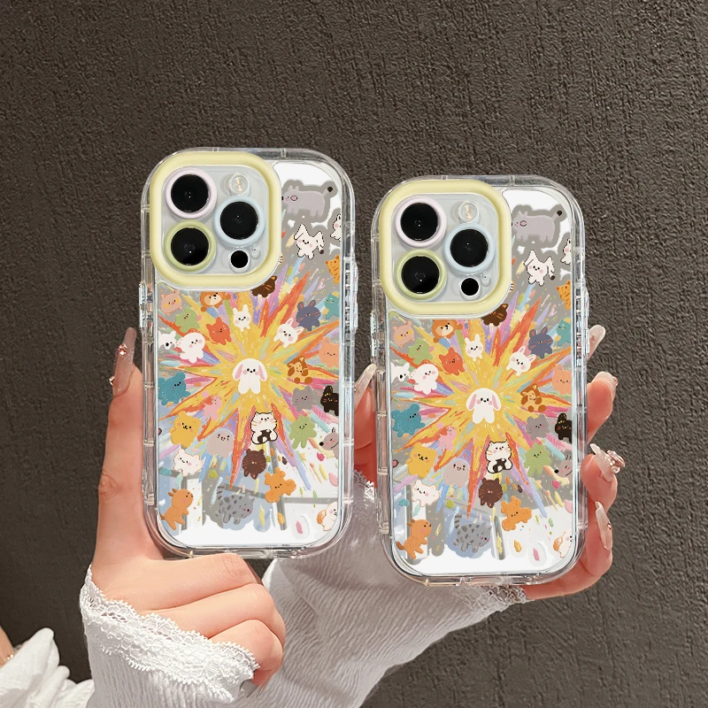 狗狗猫咪适用苹果17pro手机壳16promax镜面华为p80奶油oppo小米15