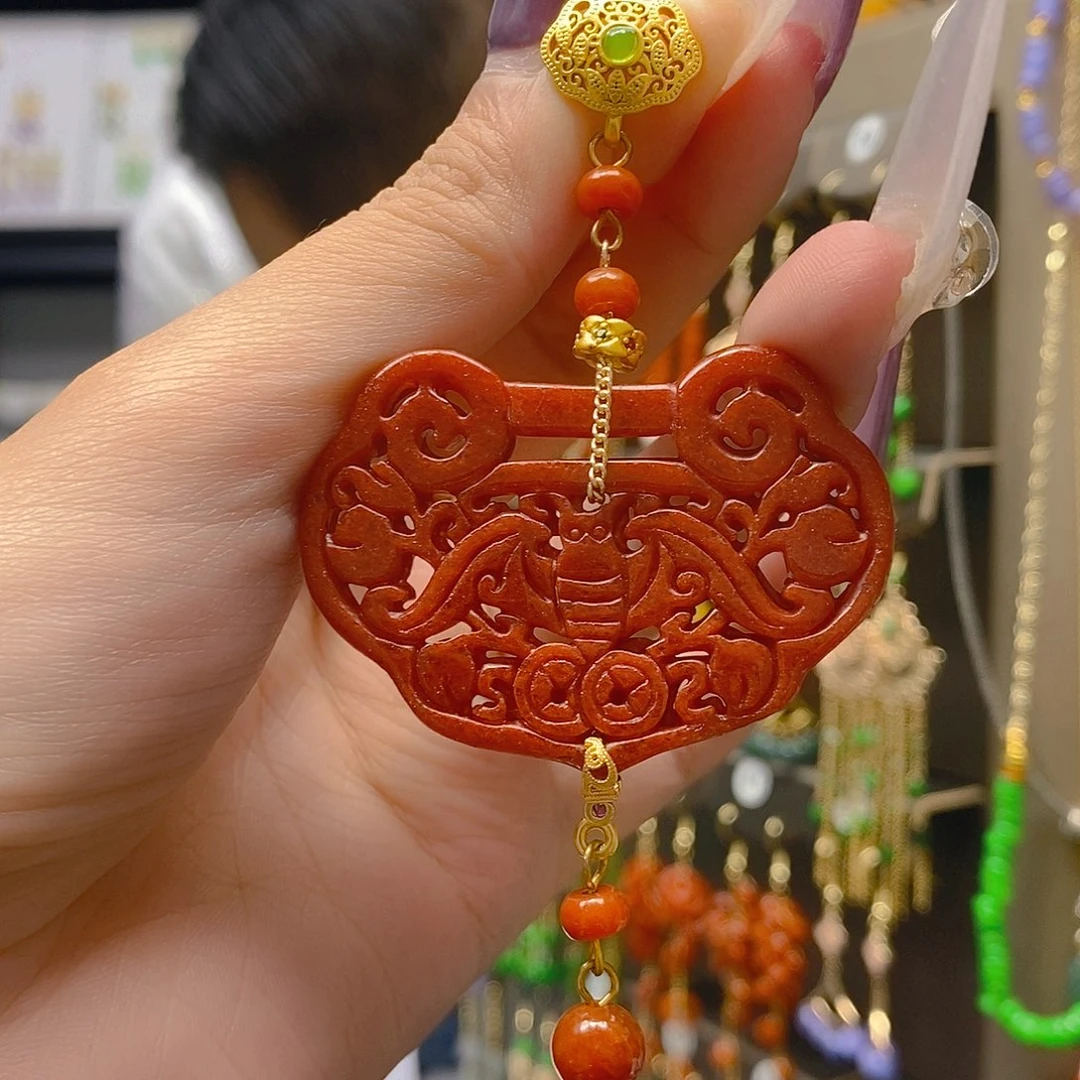 翡翠合金耳饰翡翠
