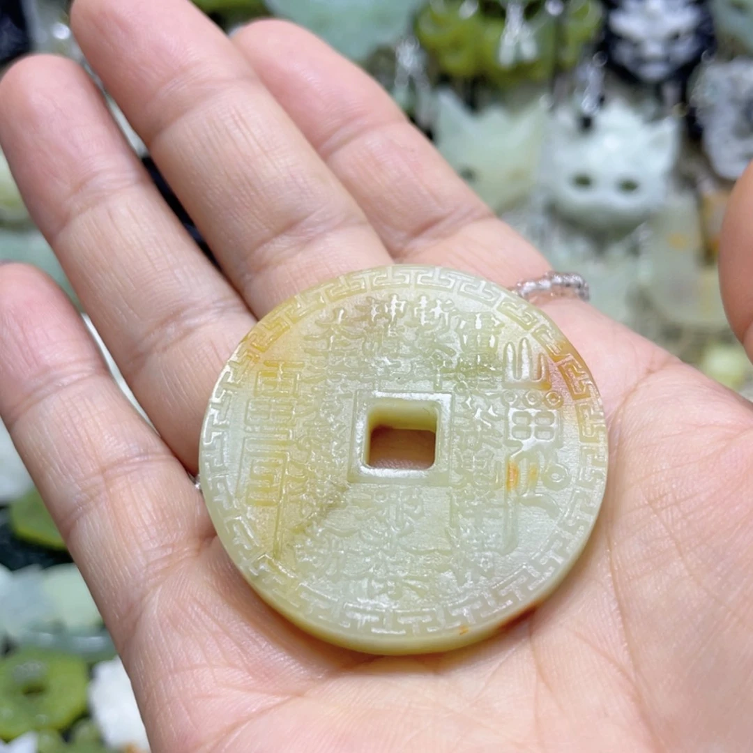 【闪购商品】岫玉未镶嵌颈饰123吊坠