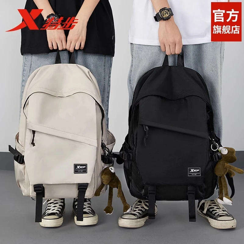 XTEP/特步双肩包男士大容量通勤电脑背包女轻便旅行包学生书包新