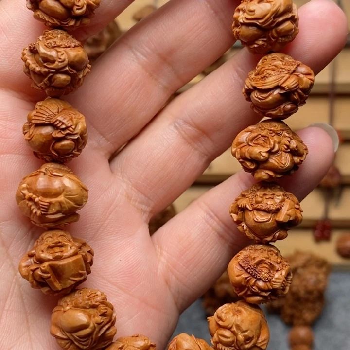 海*桃核手工雕刻整身十八罗汉