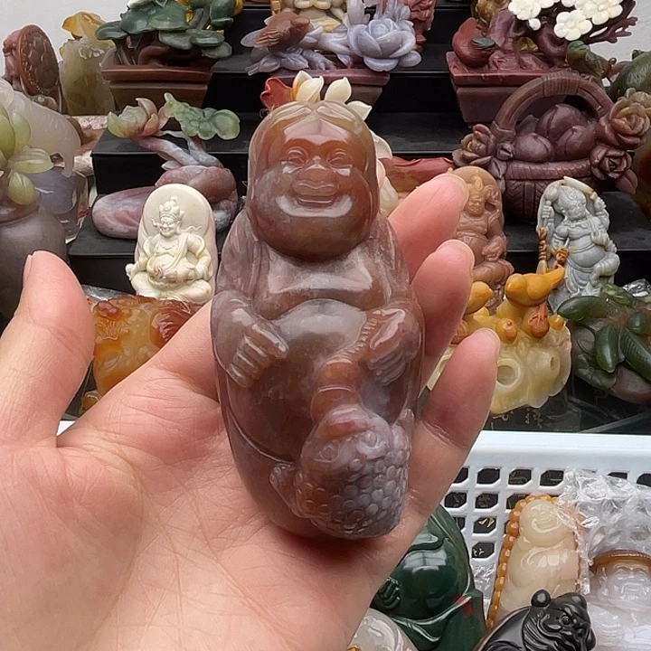 石英质玉未镶嵌手把件