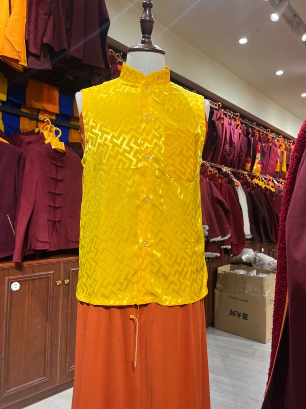 立领真丝马甲，三色可选