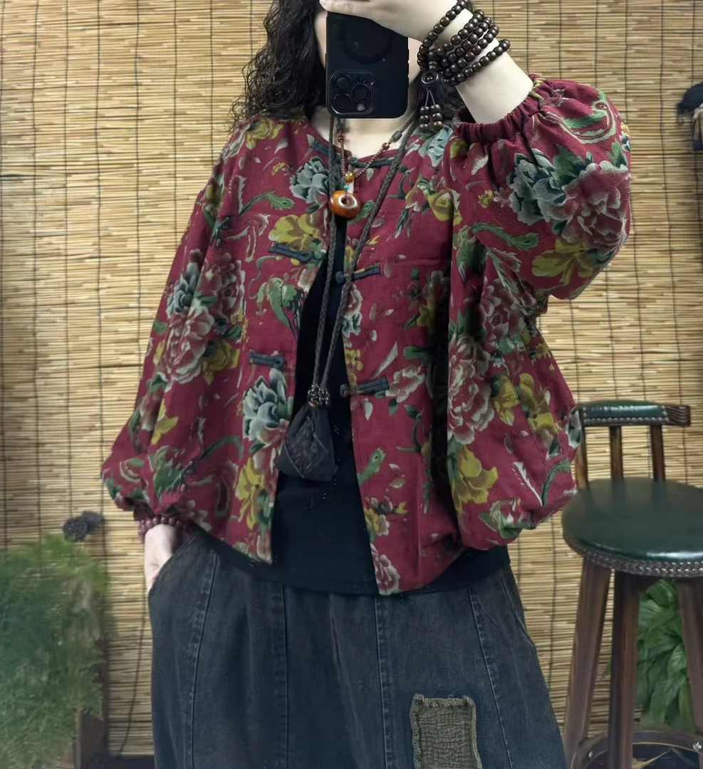 8397双层两面穿春款盘扣外套（长60左右，90-160斤）