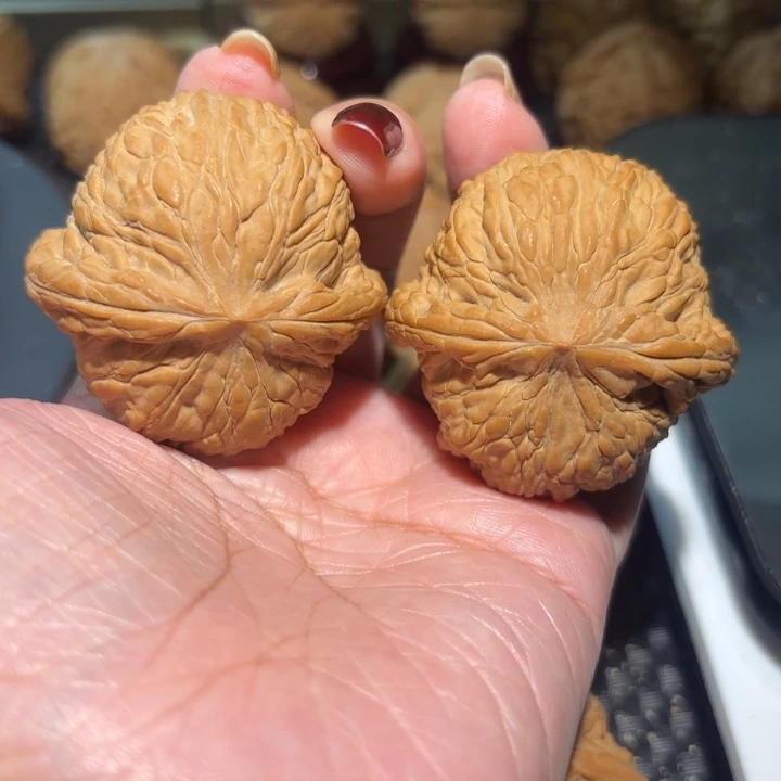 南***落把件文玩核桃44泥鳅背