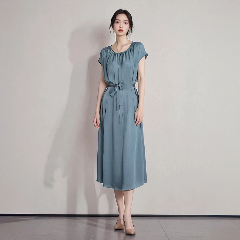 6774-21【枪灰色】新款女士连衣裙