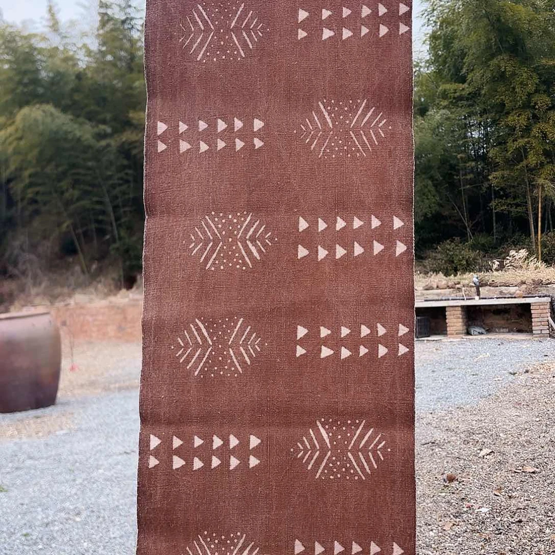 蜡染柿染手织老布