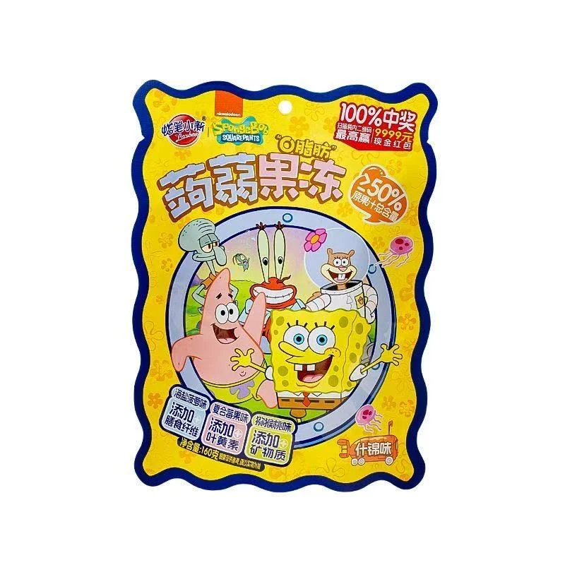 海绵宝宝联名蒟蒻果冻膨化食品