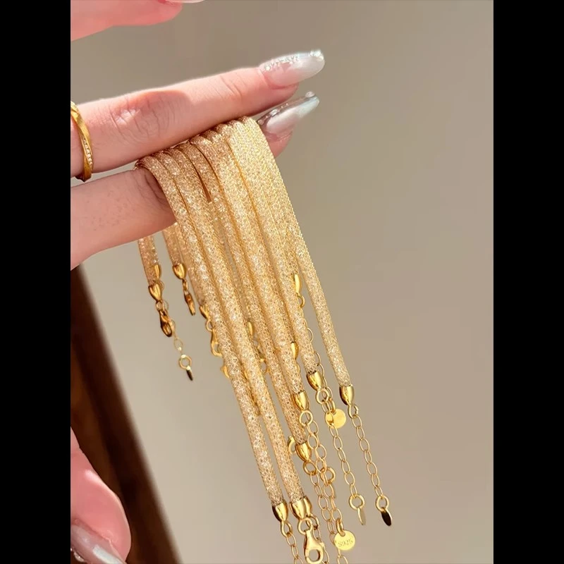 铜合金手链 轻奢中古风闪网纱钱串子手链密镶钻时尚百搭小众手饰