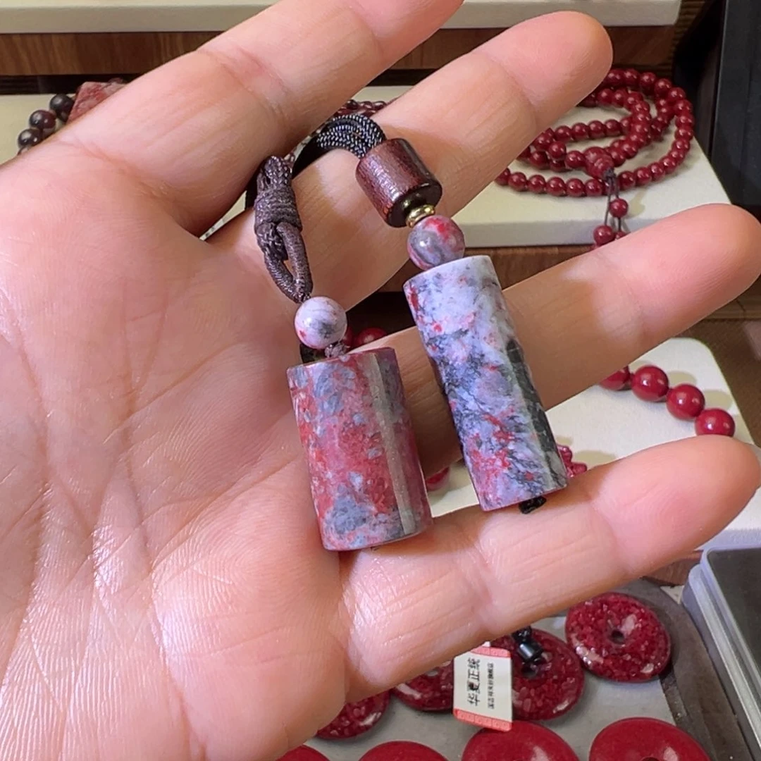 天然辰砂原石无事柱2ge