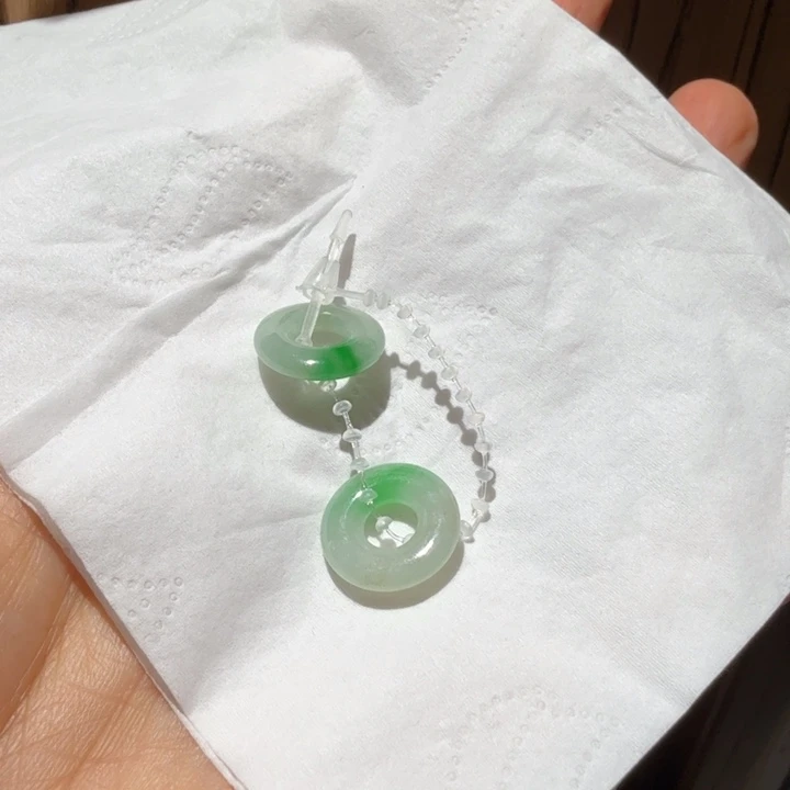 翡翠耳饰未镶嵌我****此