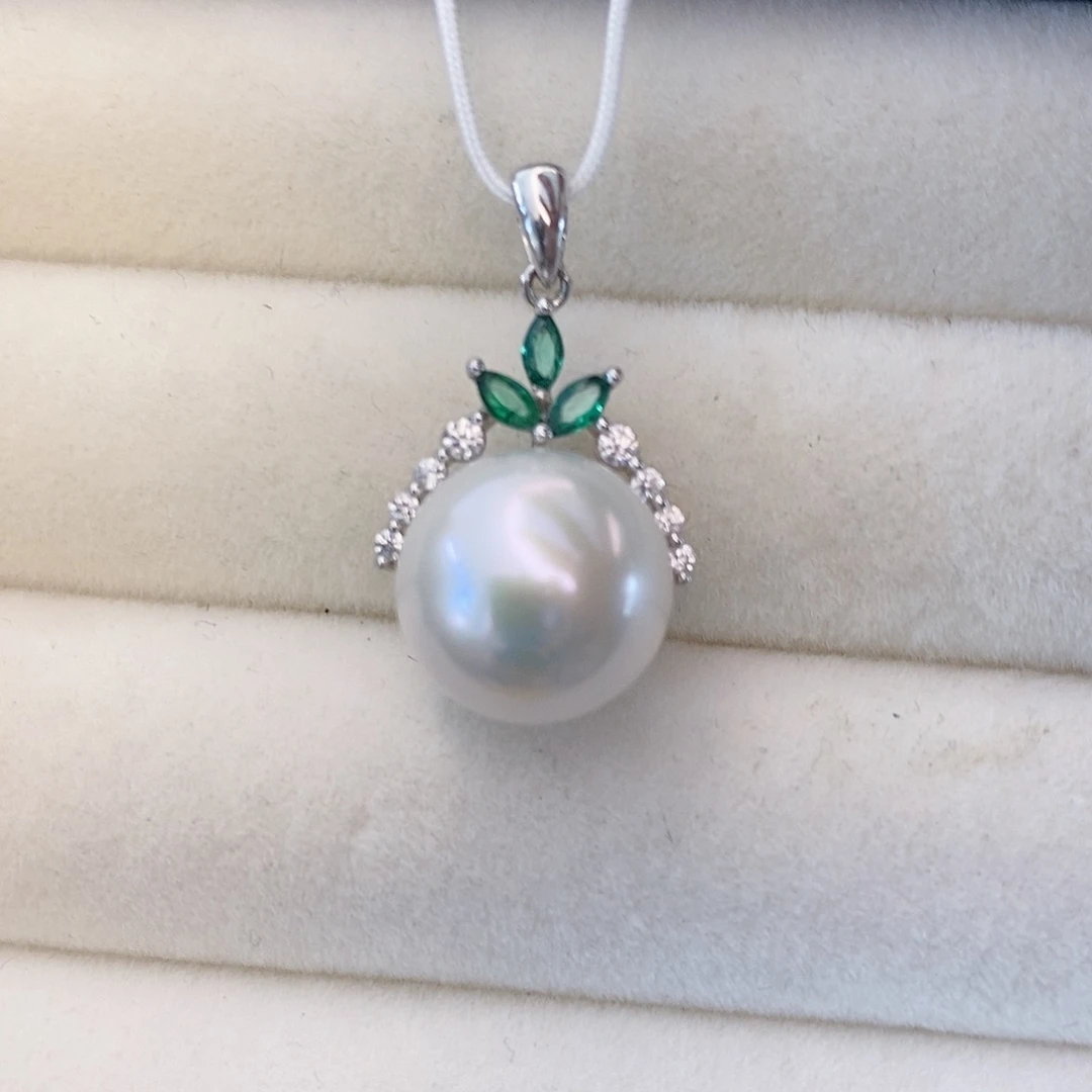 淡水珍珠银S925镶嵌颈饰