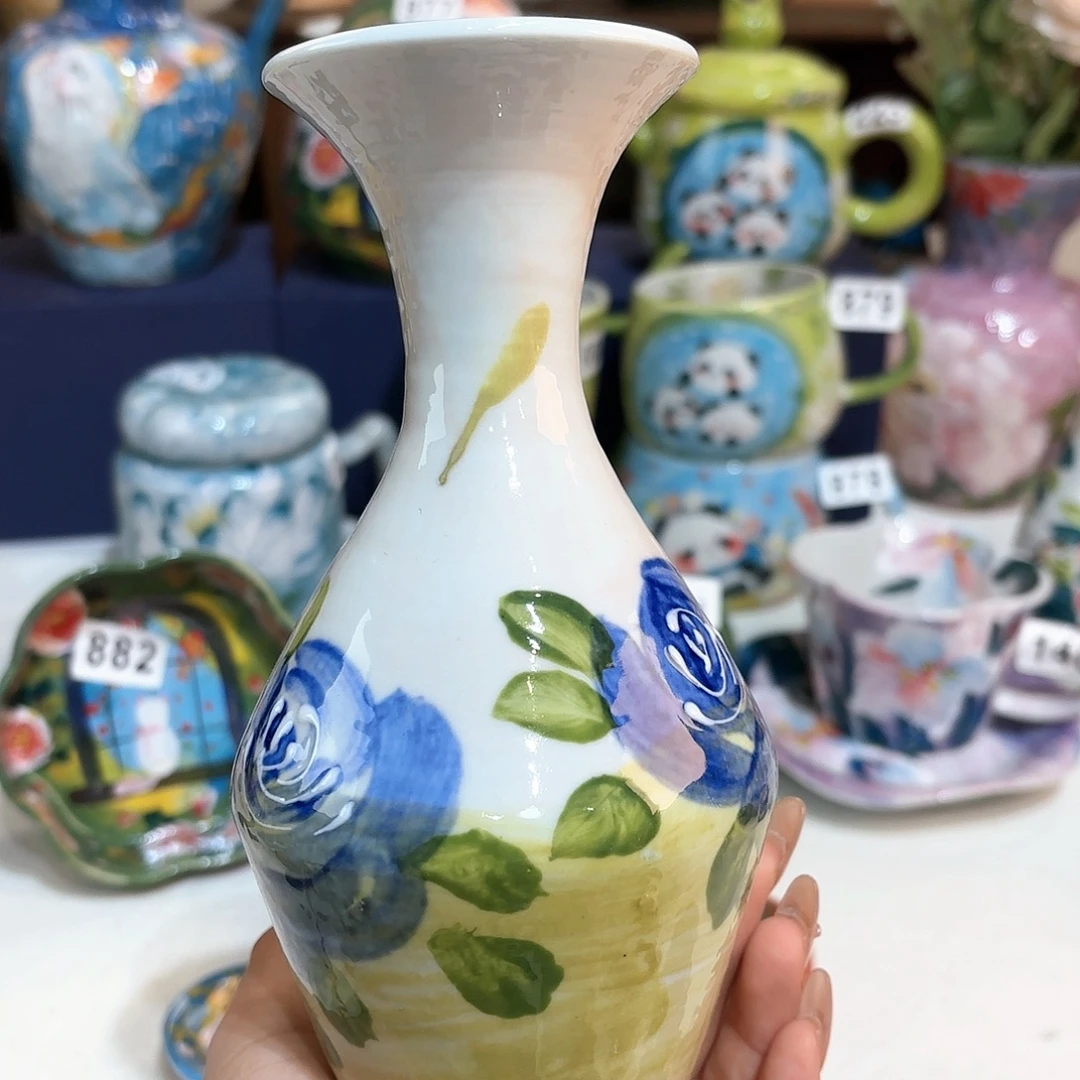 景德镇手绘高温釉下彩陶瓷茶具