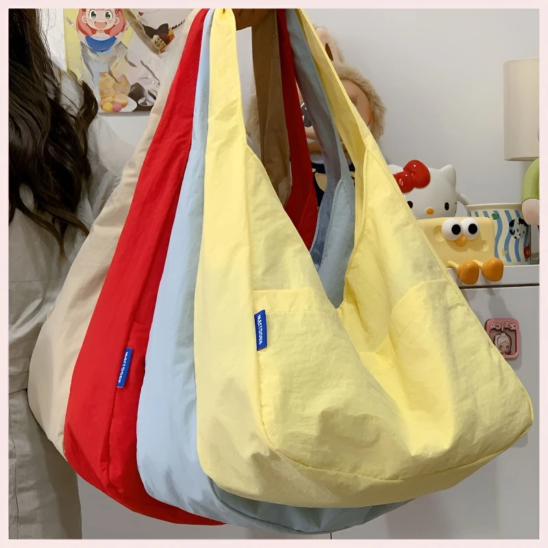 托特包纯色轻便百搭学生简约通勤大容量单肩包学生上课背包JY