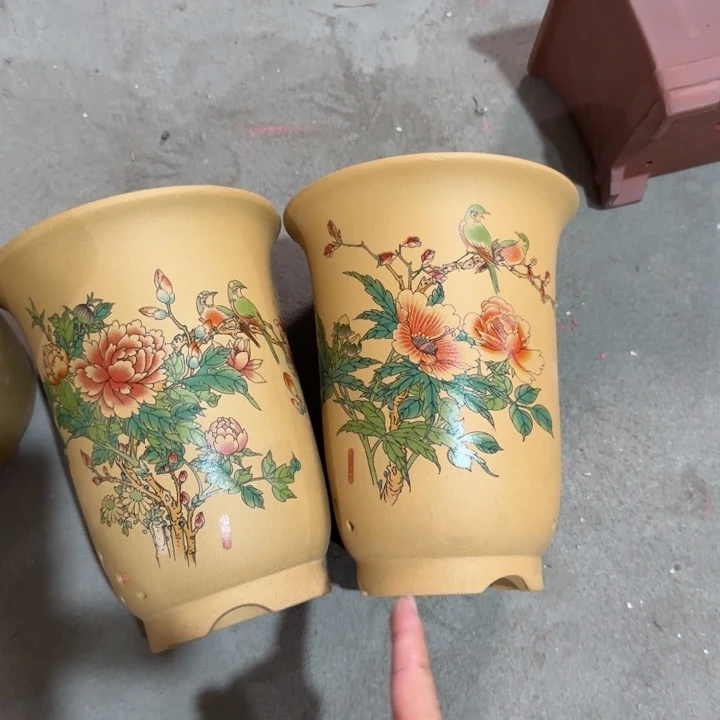 紫砂紫砂花盆破损补发高度22口径17俩只