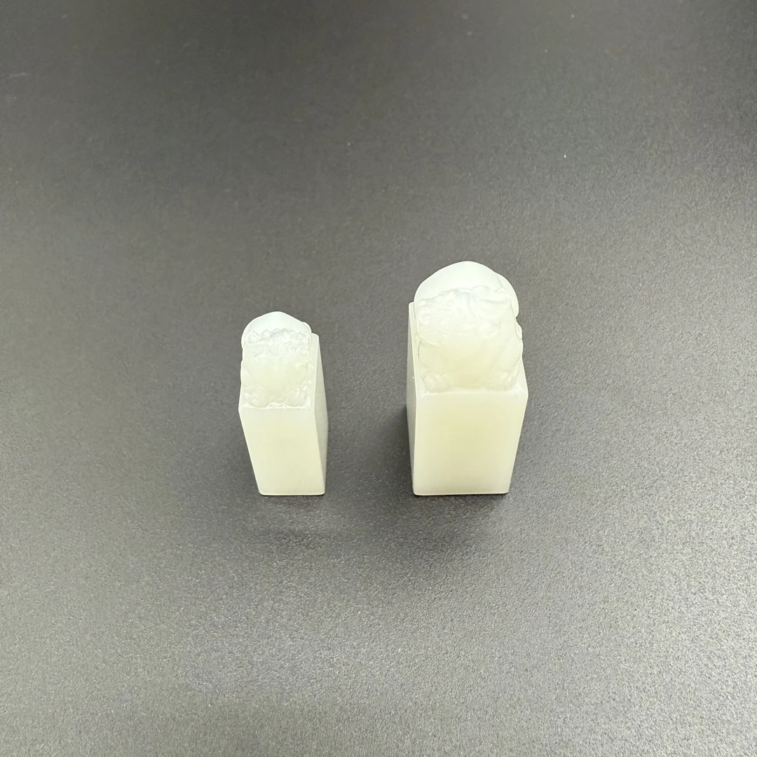 NO.363712和田白玉太狮少狮章料