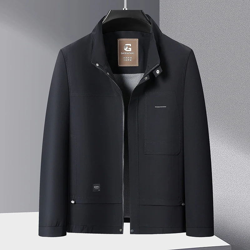 【大码男装外套】春秋季新款轻奢加大立领夹克商务休闲时尚男式夹克
