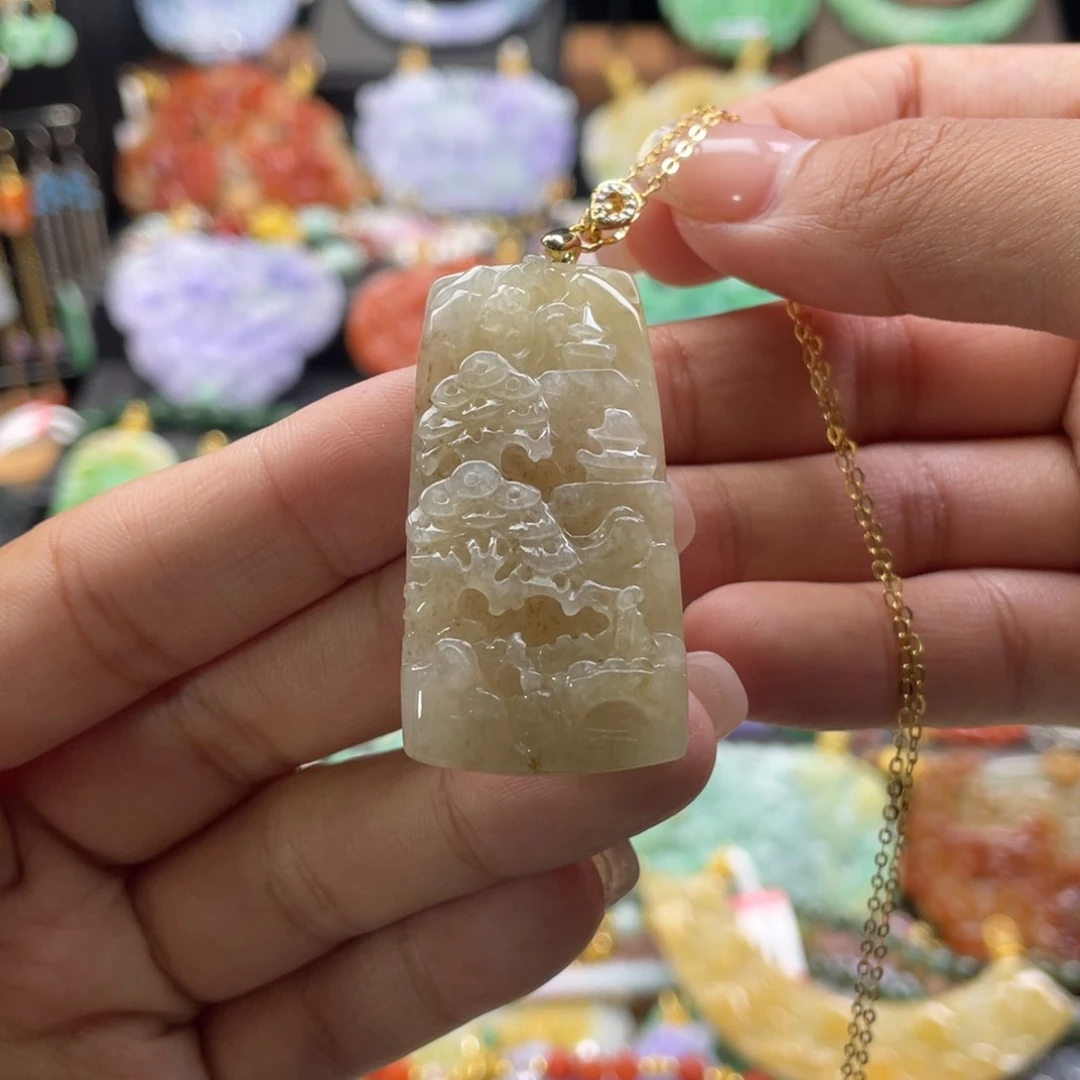 翡翠未镶嵌颈饰代编织