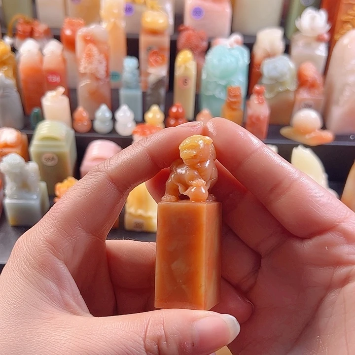 老挝石印石2厘米，狮子