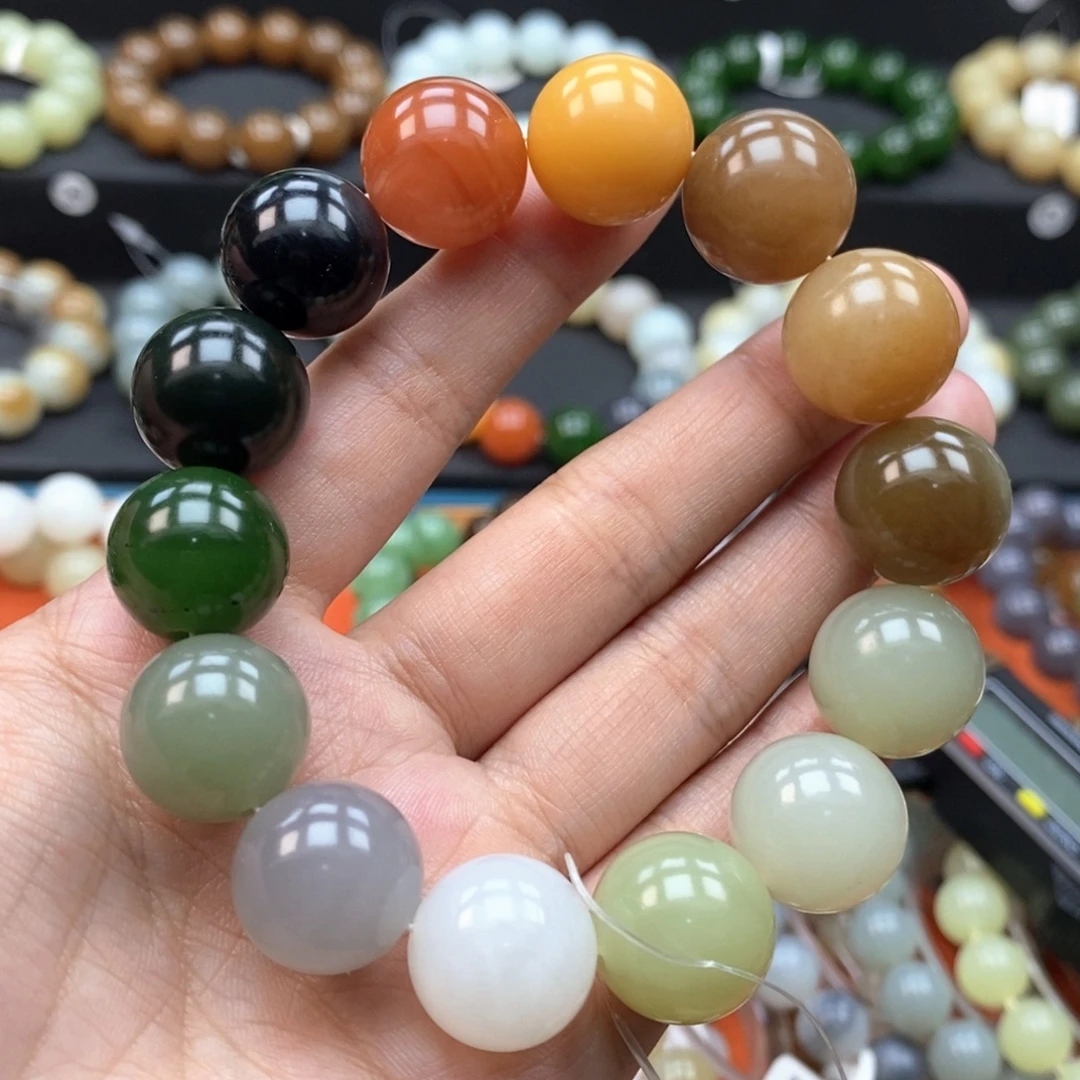 和田玉未镶嵌手串L卡16