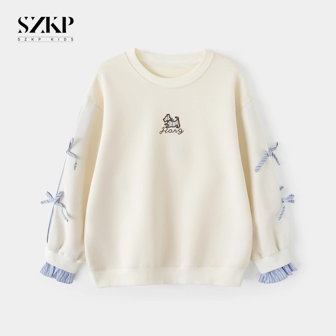 SZKP女童秋装2025新款休闲卫衣中大童儿童时尚长袖上衣YNYQ552437