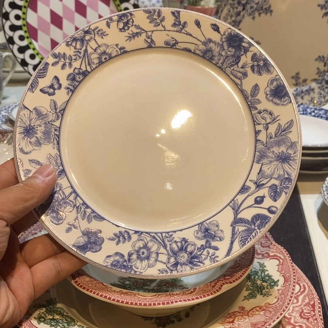 瓷微瑕八寸春日花园两个