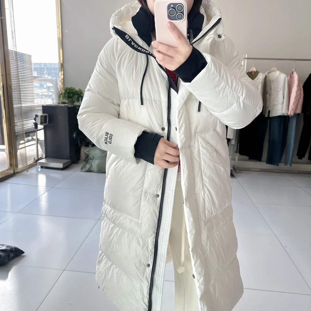 【金影奇】宽松型连帽保暖款加厚大码鹅绒服-98636
