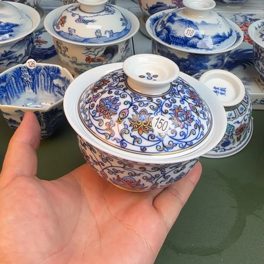 彦祖纯手工手绘茶具150
