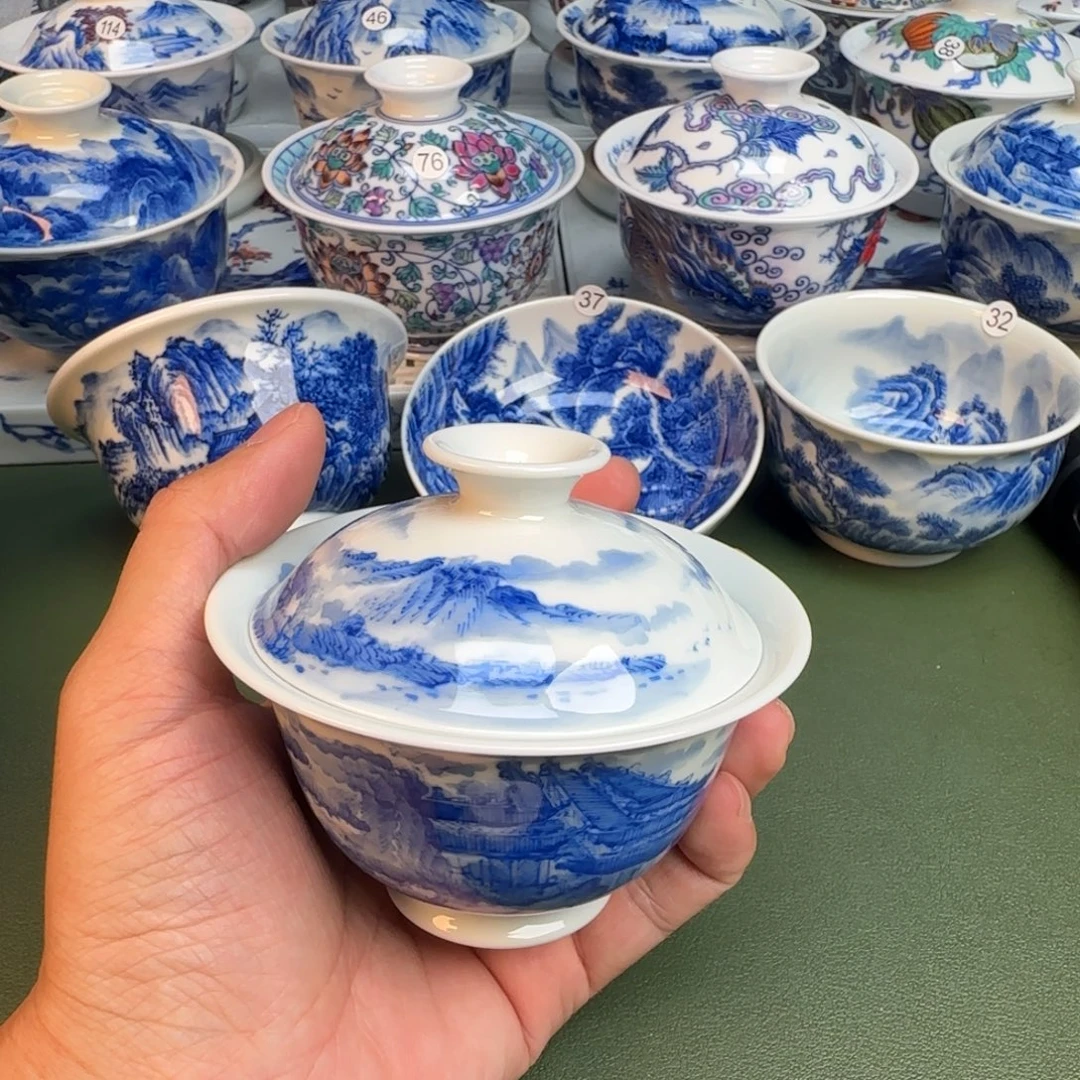 纯手工纯手绘茶具100